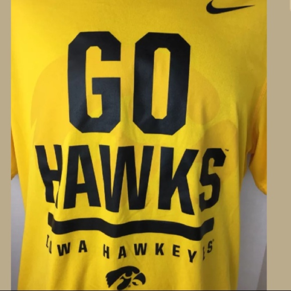 SOLD Nike Dri-Fit Iowa Hawkeyes Go Hawks Shirt - Picture 3 of 5